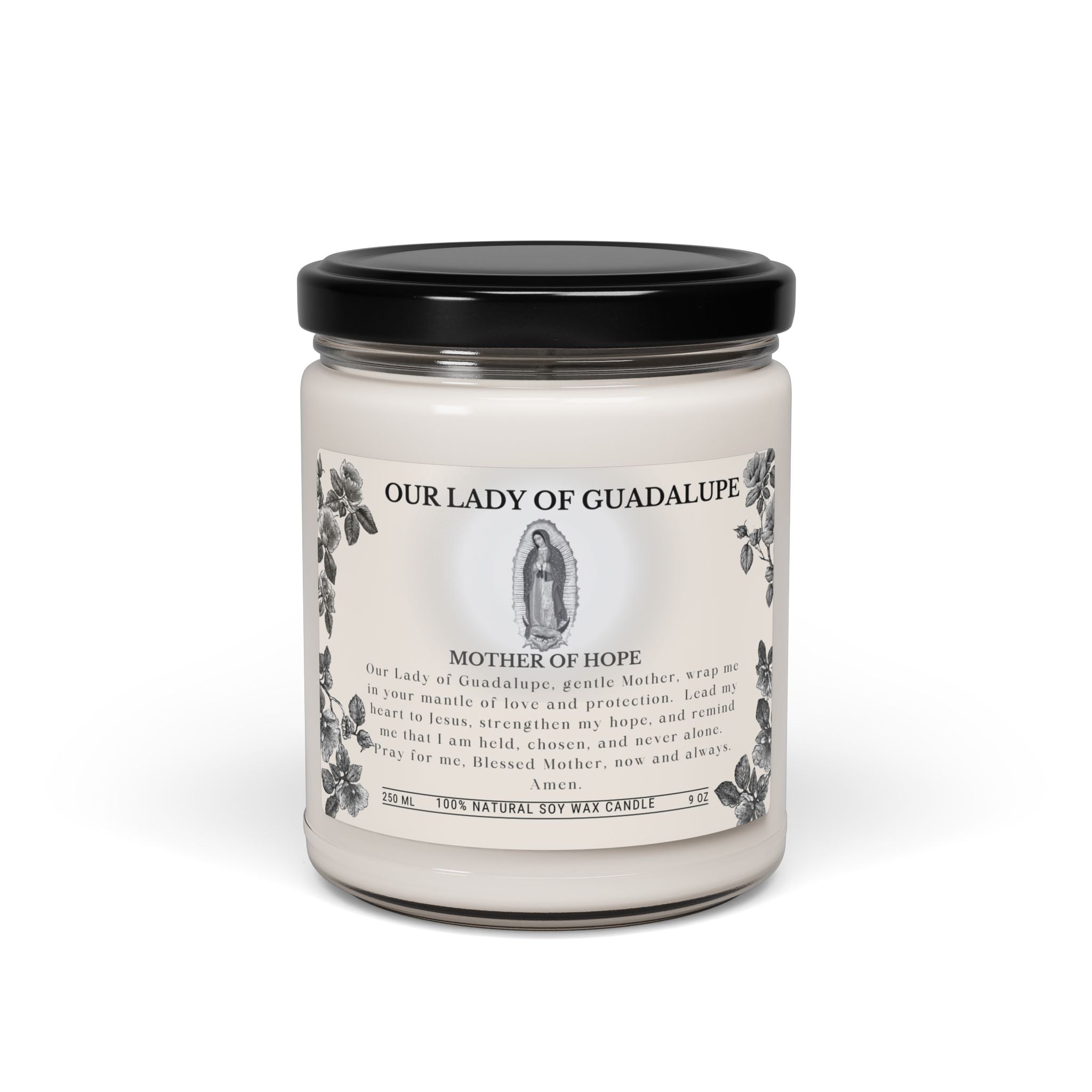 Our Lady of Guadalupe Scented Soy Candle — 9oz ‘Mother of Hope’ Prayer Candle