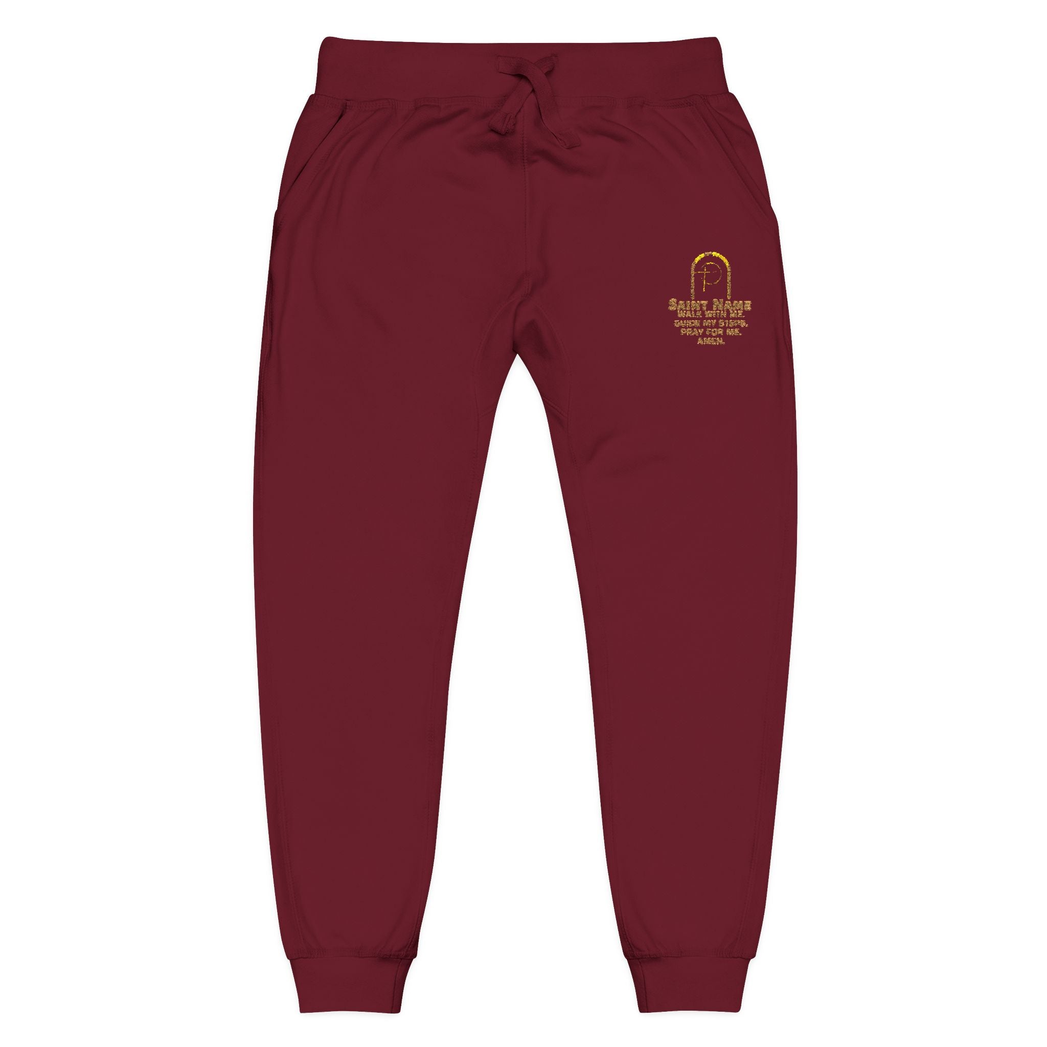 Personalized Luxe Cozy  Prayers in Thread Gold Arch Jogger