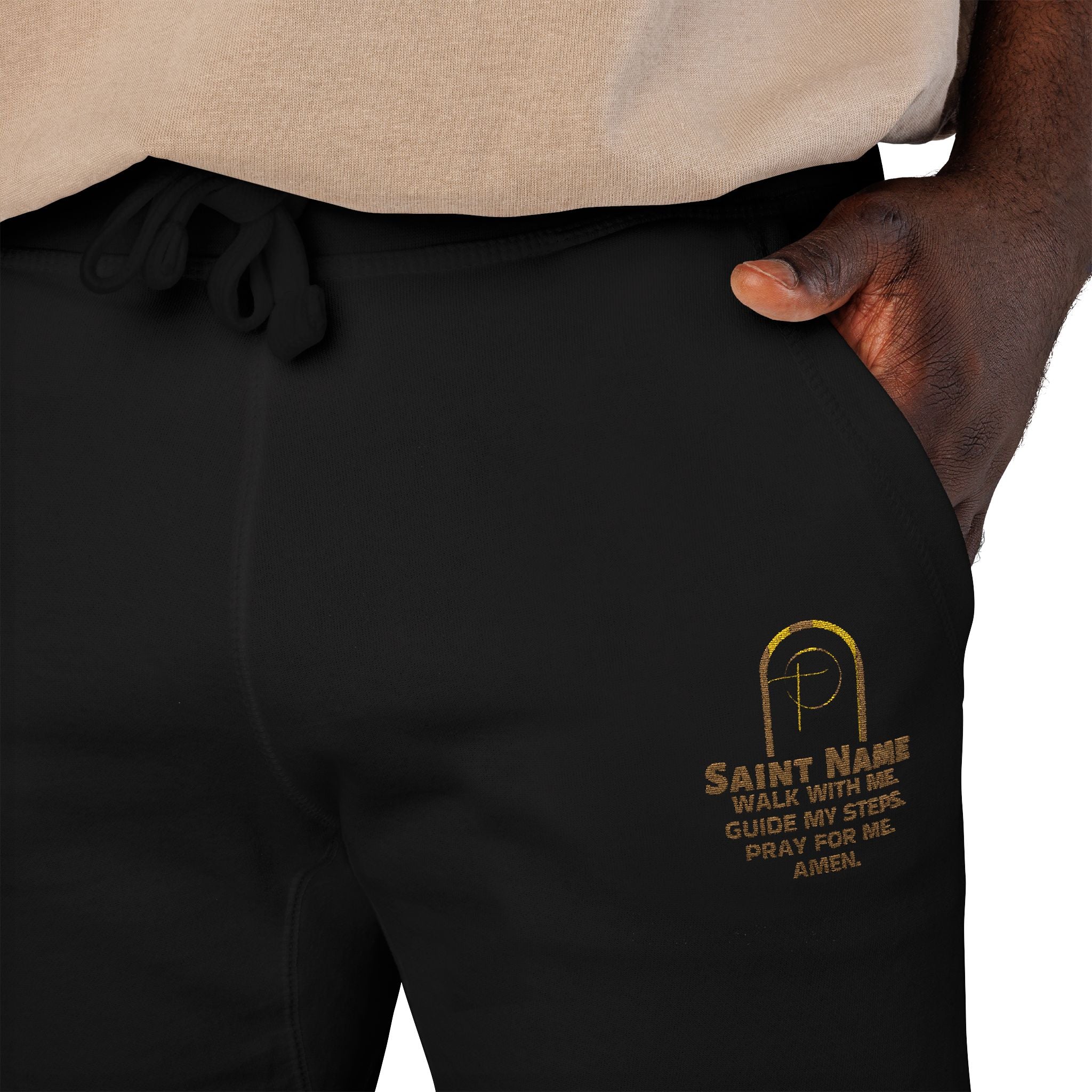 Personalized Luxe Cozy  Prayers in Thread Gold Arch Jogger