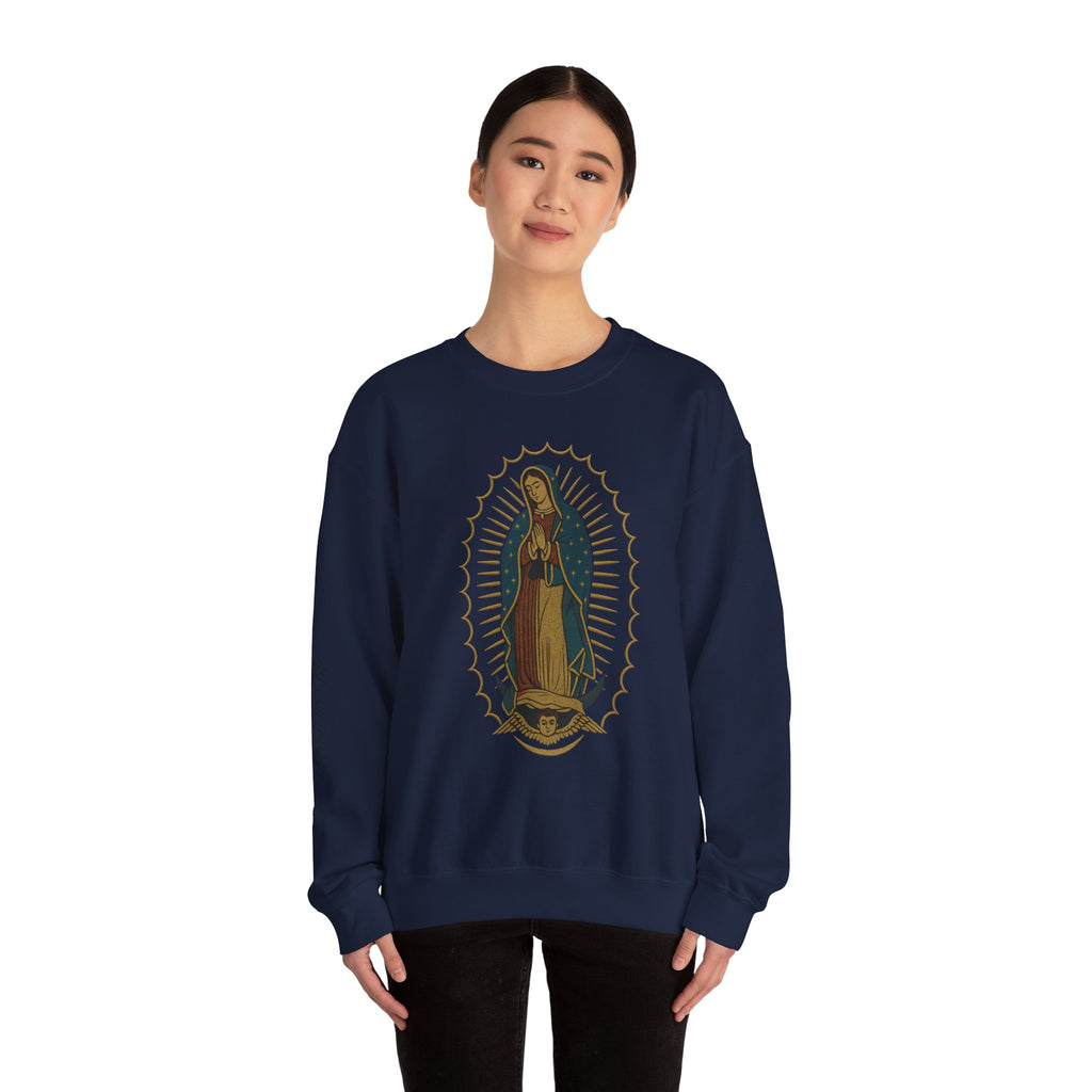 Our Lady of Guadalupe Luxury DTG Printed CrewneckSweatshirt