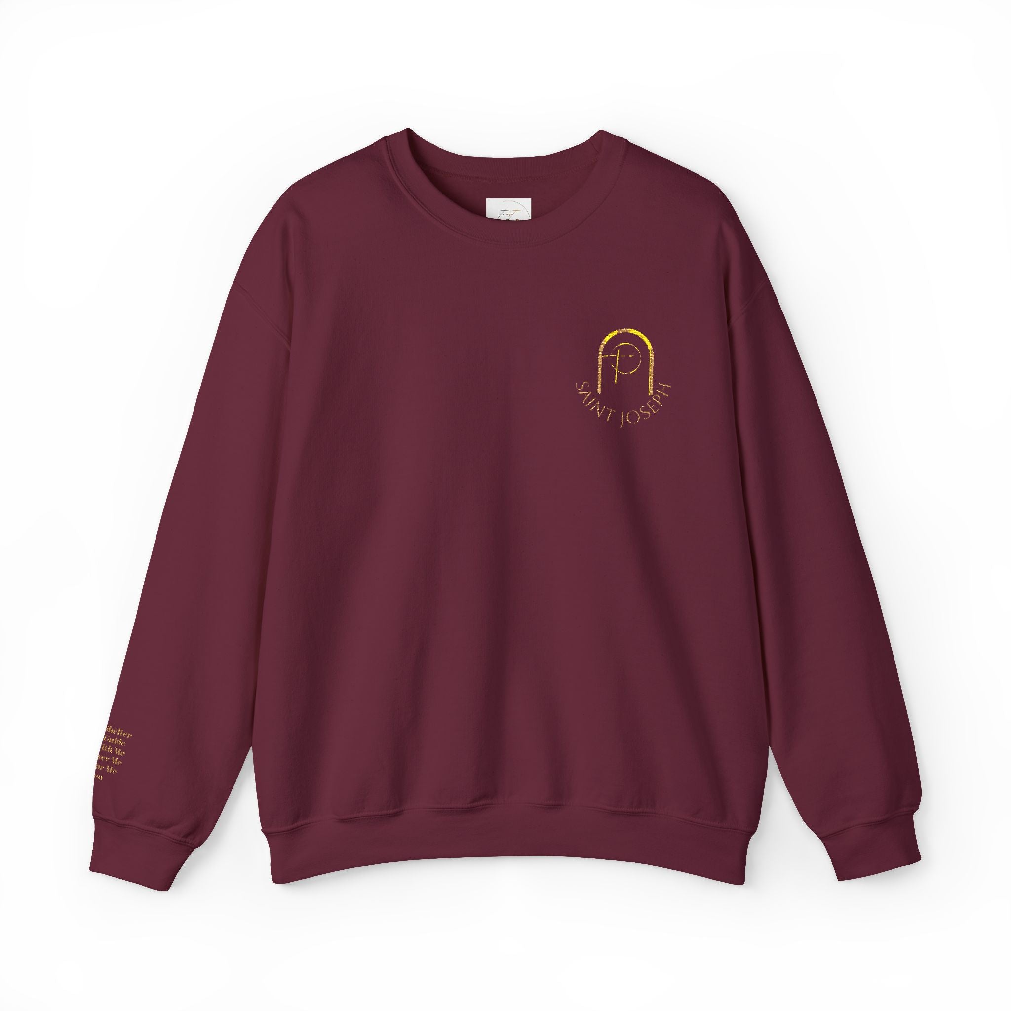 Saint Joseph Cozy Fleece Crewneck Prayers in Thread Luxe Collection