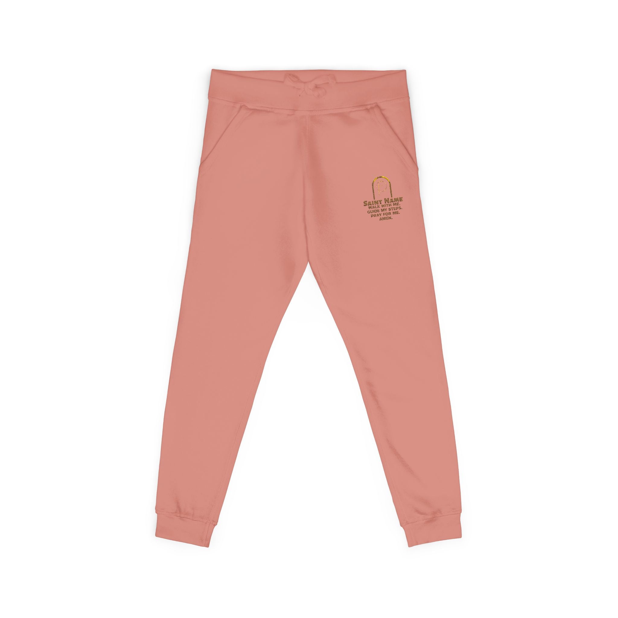 Personalized Luxe Cozy  Prayers in Thread Gold Arch Jogger