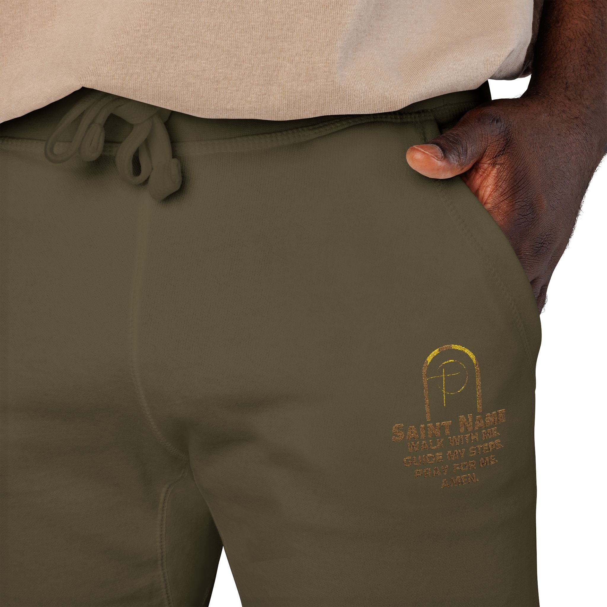 Personalized Luxe Cozy  Prayers in Thread Gold Arch Jogger