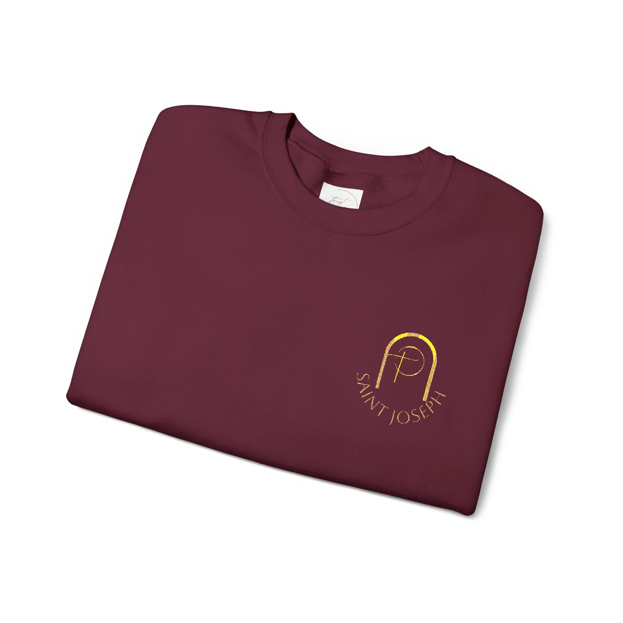 Saint Joseph Cozy Fleece Crewneck Prayers in Thread Luxe Collection