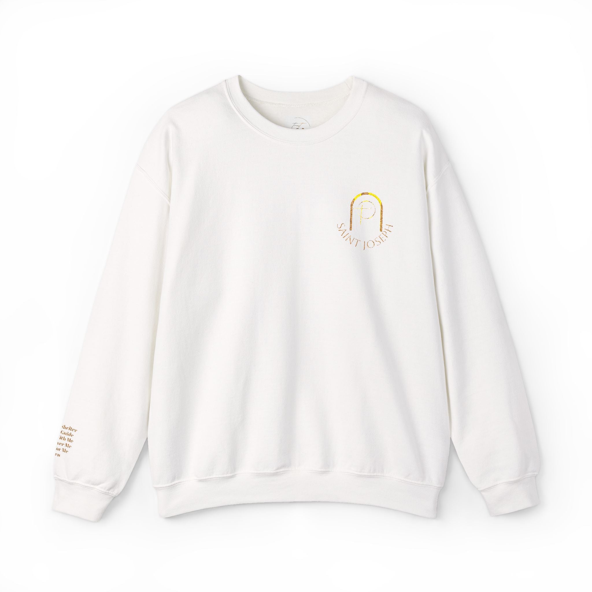 Saint Joseph Cozy Fleece Crewneck Prayers in Thread Luxe Collection