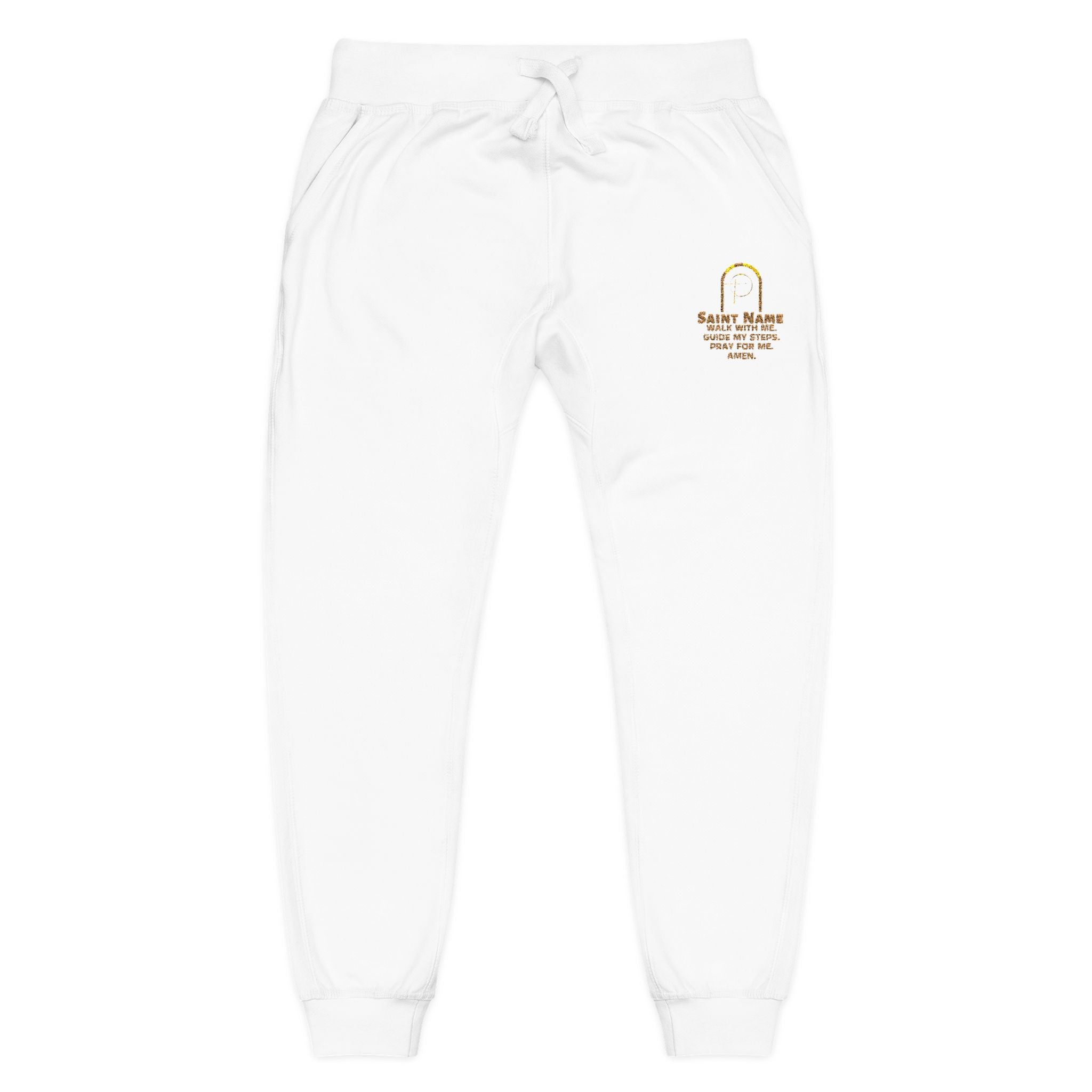 Personalized Luxe Cozy  Prayers in Thread Gold Arch Jogger
