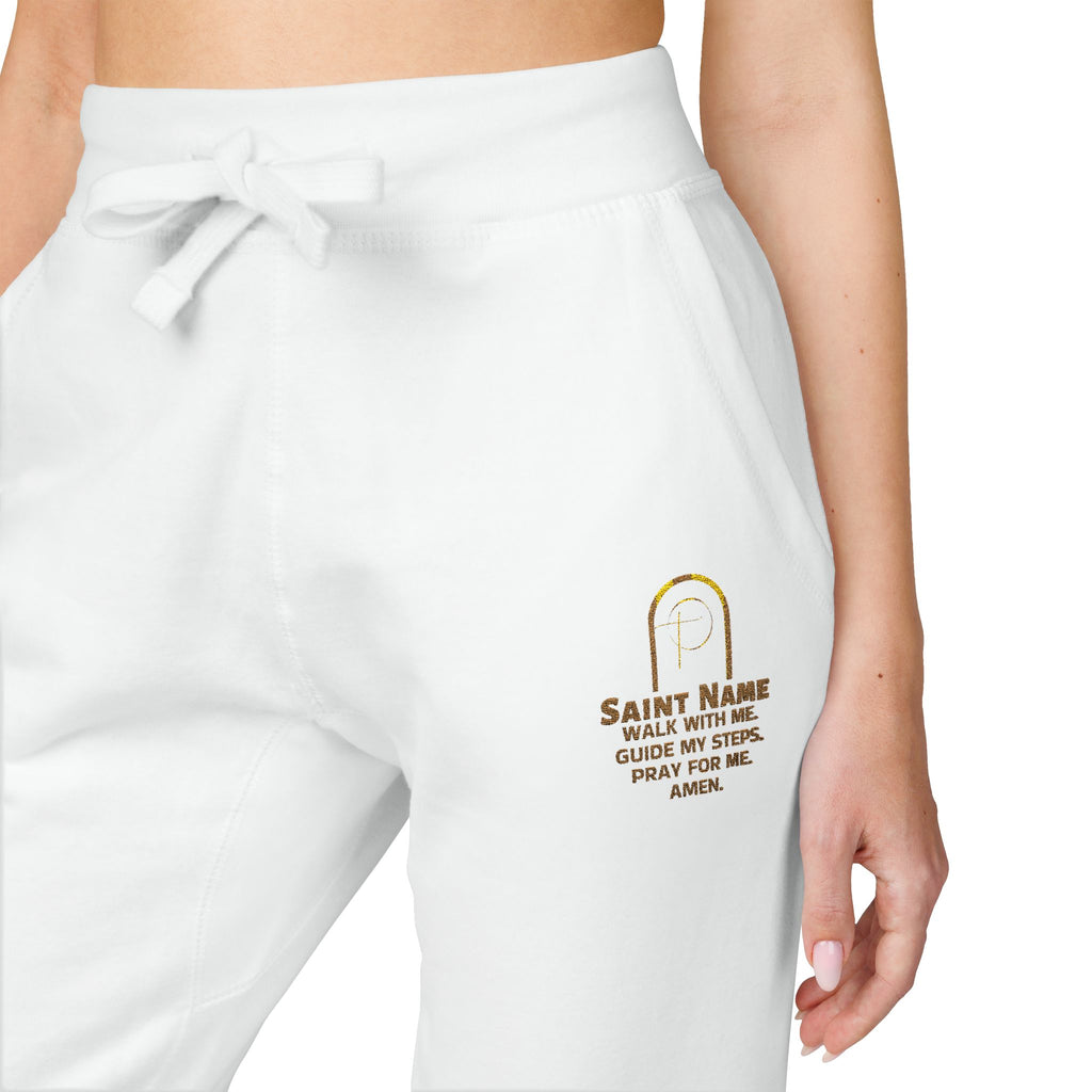 Personalized Luxe Cozy  Prayers in Thread Gold Arch Jogger