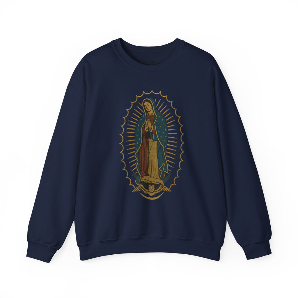 Our Lady of Guadalupe Luxury DTG Printed CrewneckSweatshirt