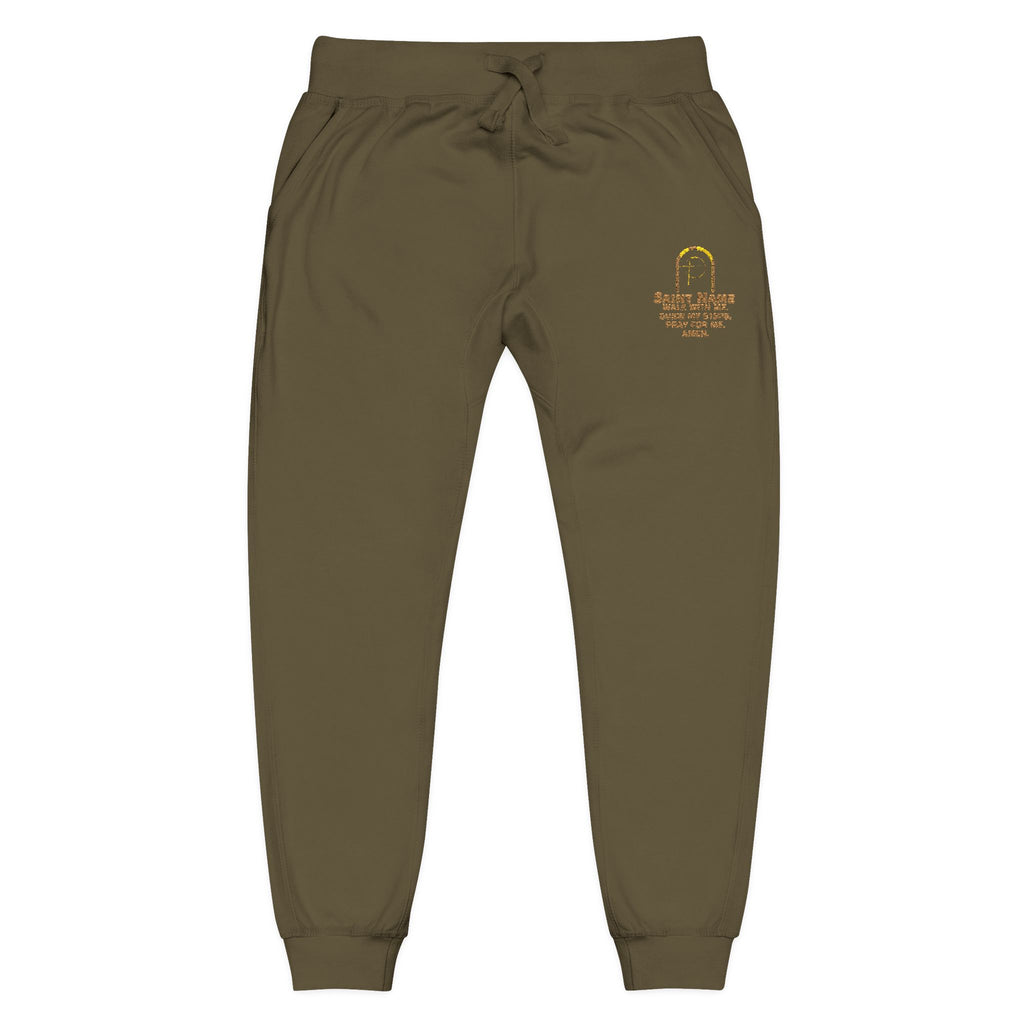 Personalized Luxe Cozy  Prayers in Thread Gold Arch Jogger