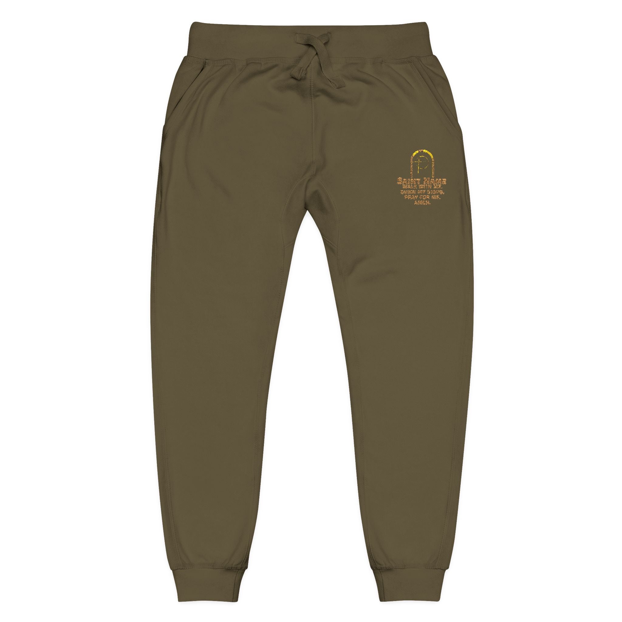 Personalized Luxe Cozy  Prayers in Thread Gold Arch Jogger