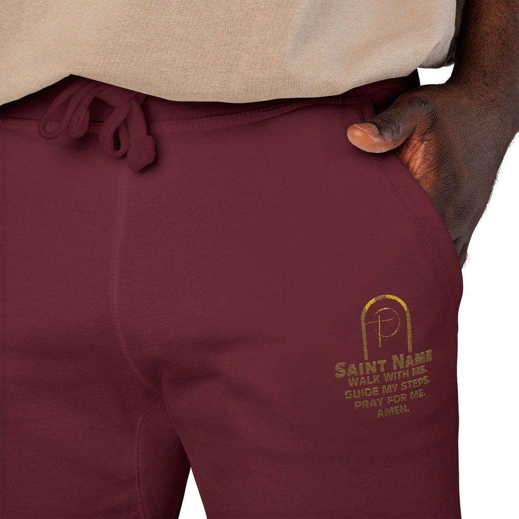 Personalized Luxe Cozy  Prayers in Thread Gold Arch Jogger