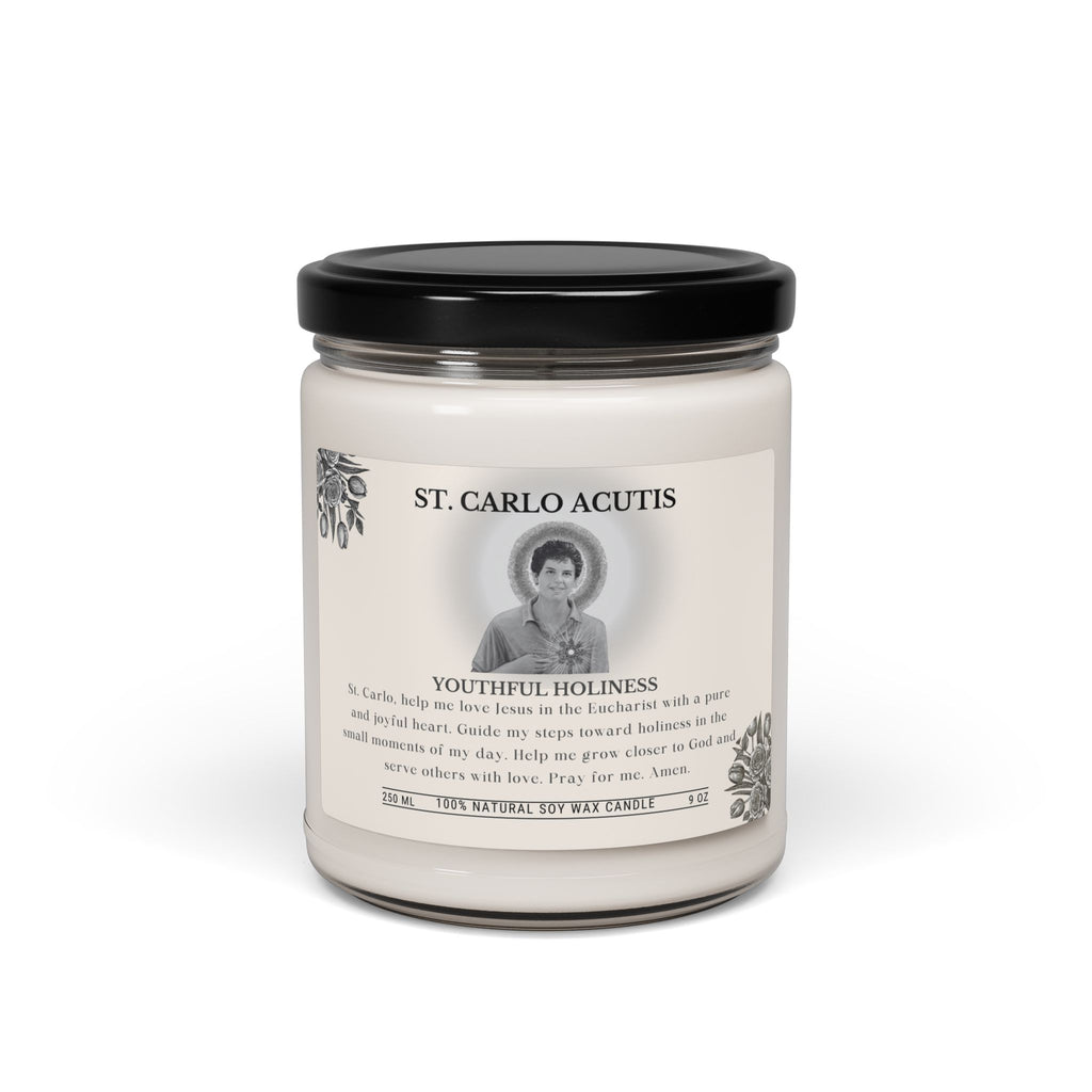 St. Carlo Acutis Scented Soy Candle — 9oz Inspirational Prayer Candle