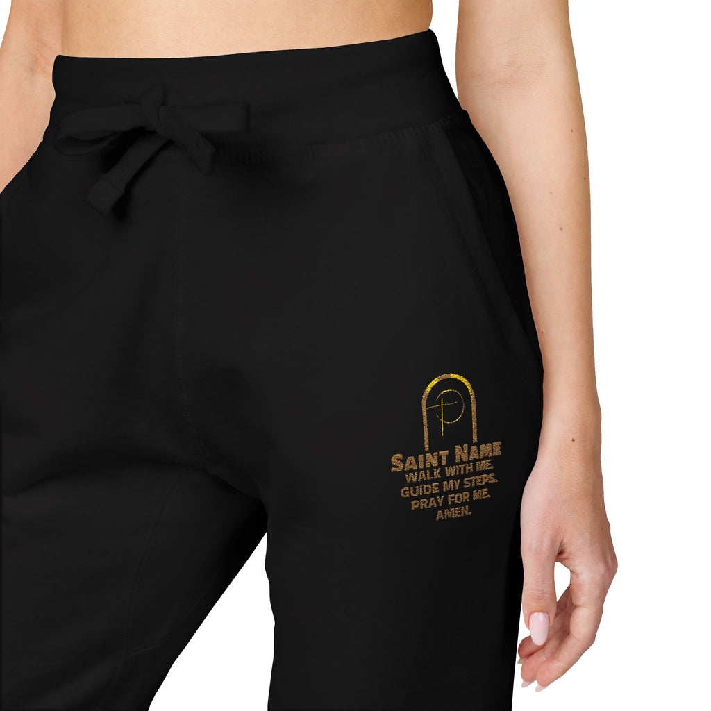 Personalized Luxe Cozy  Prayers in Thread Gold Arch Jogger
