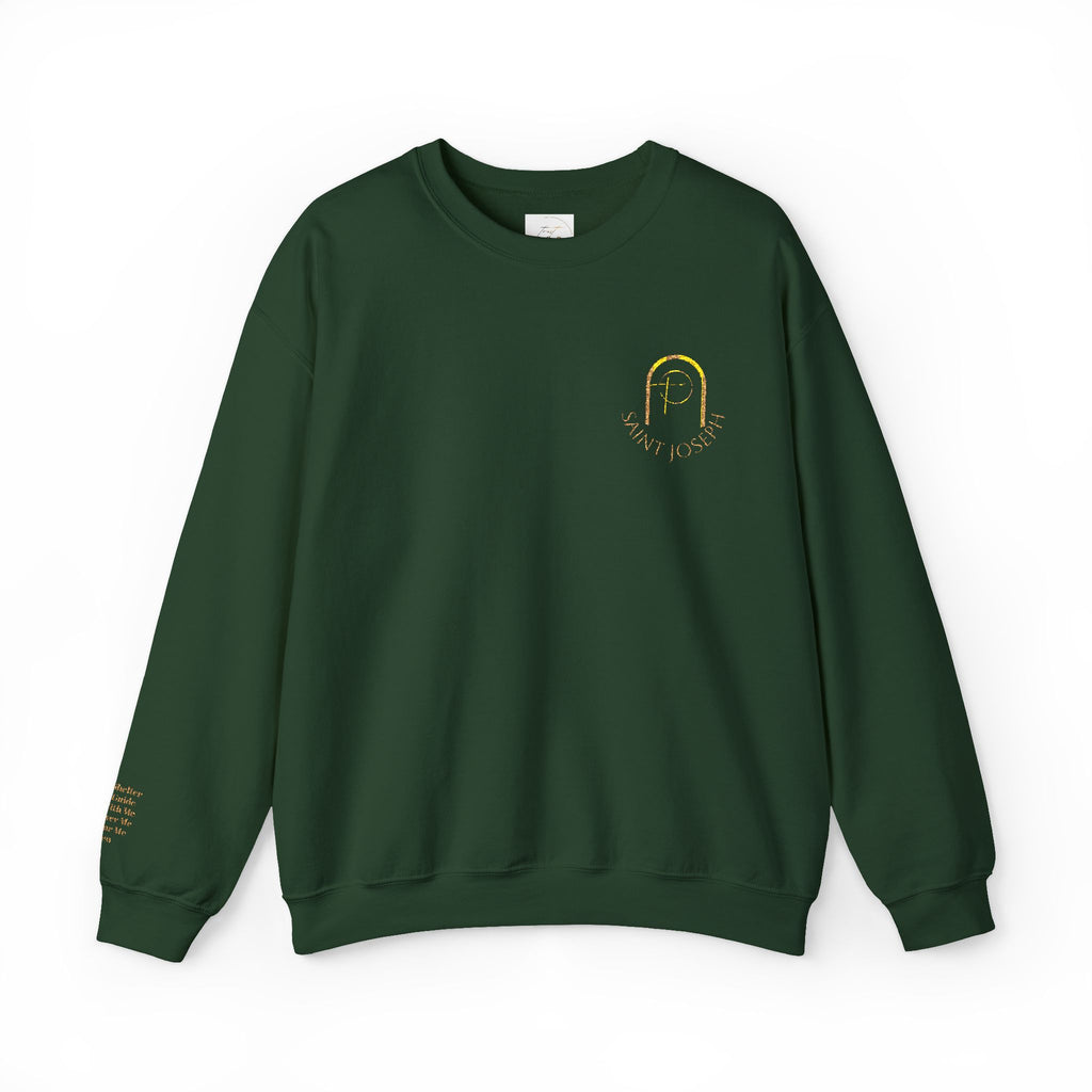 Saint Joseph Cozy Fleece Crewneck Prayers in Thread Luxe Collection