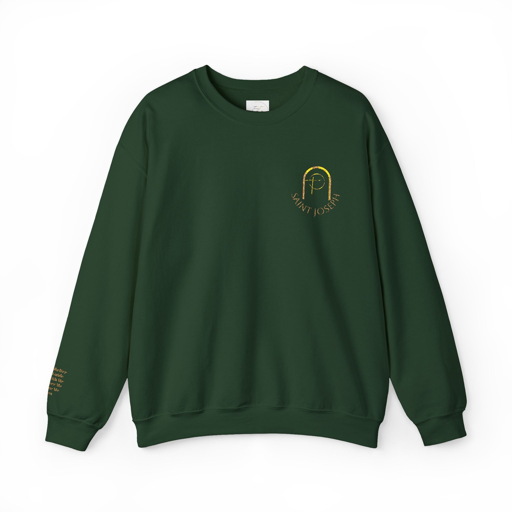 Saint Joseph Cozy Fleece Crewneck Prayers in Thread Luxe Collection
